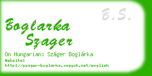 boglarka szager business card