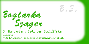 boglarka szager business card